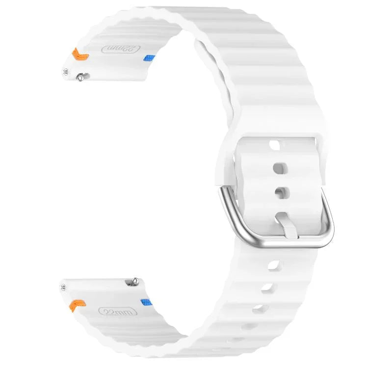 Wavy Grain Stitched 20mm Silicone Watch Band, For Samsung Galaxy Watch 7 40 / 44mm