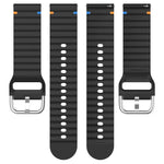 Wavy Grain Stitched 20mm Silicone Watch Band, For Samsung Galaxy Watch 7 40 / 44mm