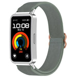 Slide Buckle Nylon Elastic Braided Watch Band, For Huawei Band 10 / 10 NFC / 9 / 9 NFC
