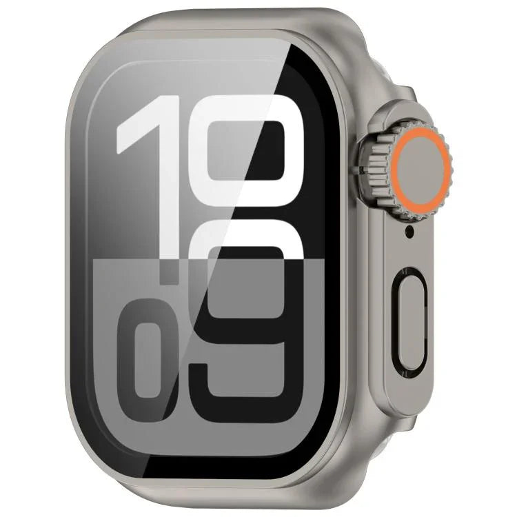Change to Ultra 49mm Tempered Film Integrated PC Button Watch Case, For Apple Watch Series 6 / 5 / 4 & SE 44mm, For Apple Watch Series 6 / 5 / 4 & SE 40mm, For Apple Watch Series 11 / 10 46mm, For Apple Watch Series 11 / 10 42mm                        ...