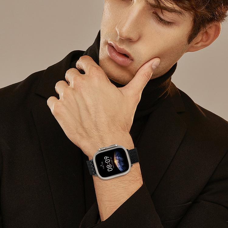 Nine-Bead Magnetic Loop Steel Watch Band, For Apple Watch 46mm / 49mm / 45mm / 44mm, For Apple Watch 42mm / 41mm / 40mm / 38mm
