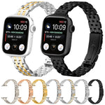 Small Waist Slingshot Buckle Steel Watch Band, For Apple Watch 46mm / 49mm / 45mm / 44mm, For Apple Watch 42mm / 41mm / 40mm / 38mm