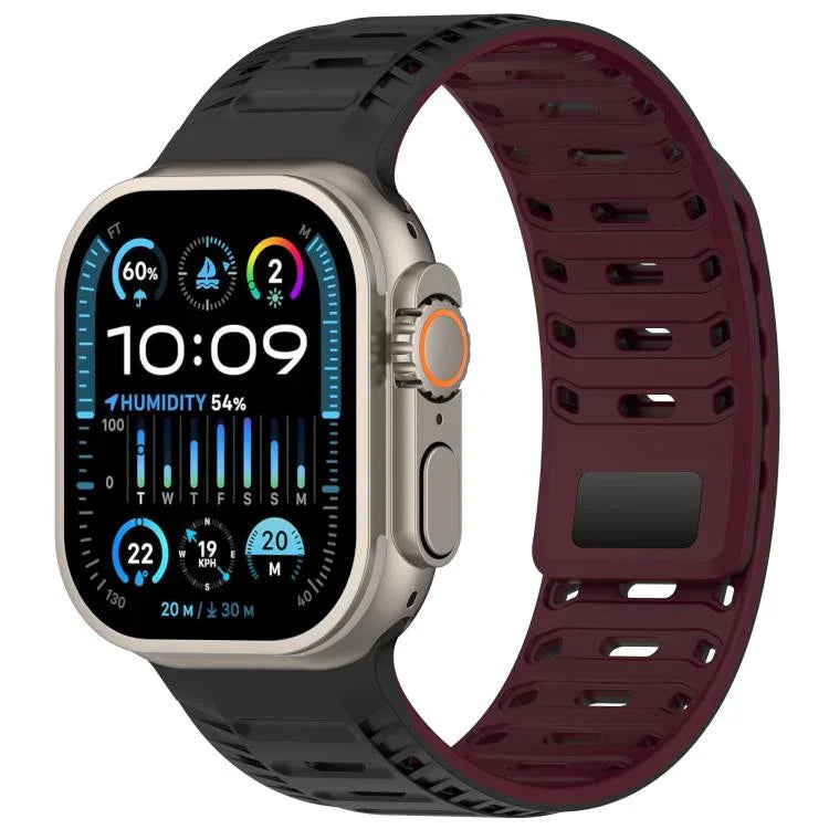 Mountain Armor Magnetic Silicone Watch Band, For Apple Watch 46mm / 49mm / 45mm / 44mm, For Apple Watch 42mm / 41mm / 40mm / 38mm