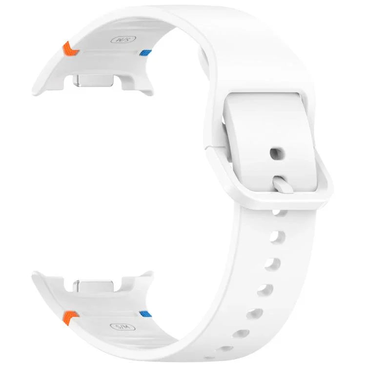 For Samsung Galaxy Watch8 / Watch8 Classic Stitched Solid Color Silicone Watch Band, S, M