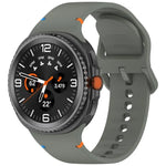 For Samsung Galaxy Watch8 / Watch8 Classic Stitched Solid Color Silicone Watch Band, S, M
