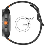 For Samsung Galaxy Watch8 / Watch8 Classic Stitched Solid Color Silicone Watch Band, S, M