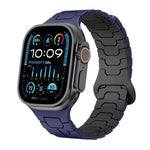 Steel Dragon Scale Magnetic Silicone Watch Band, For Apple Watch 46mm / 49mm / 45mm / 44mm