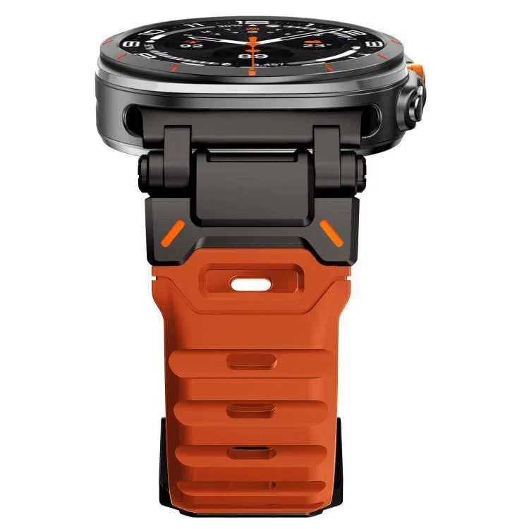 Explorer Metal Head Fluororubber Watch Band, For Samsung Galaxy Watch Ultra 47mm / Ultra 2025
