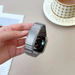 Curved Side Detachable Stainless Steel Watch Band, For Apple Watch 46mm / 49mm / 45mm / 44mm, For Apple Watch 42mm / 41mm / 40mm / 38mm