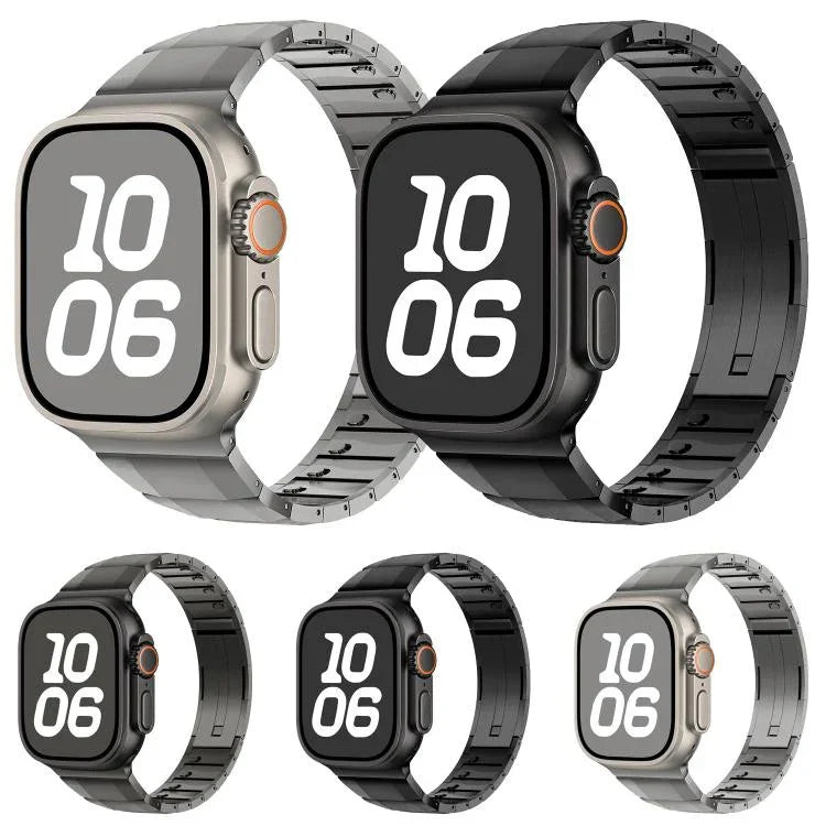 Curved Side Detachable Stainless Steel Watch Band, For Apple Watch 46mm / 49mm / 45mm / 44mm, For Apple Watch 42mm / 41mm / 40mm / 38mm
