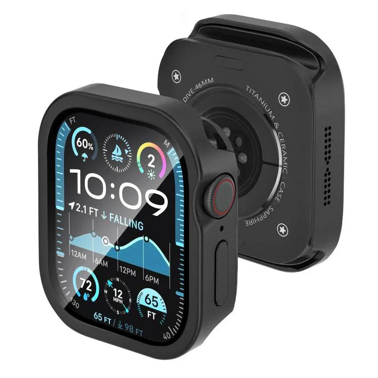 Tempered Film Integrated Aluminum Watch Case, For Apple Watch Series 11 / 10 46mm