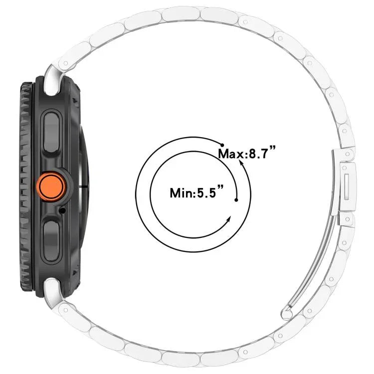 Slim Three Beads Stainless Steel Watch Band, For Samsung Galaxy Watch8 / Watch8 Classic