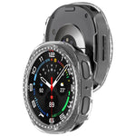 Single Row Diamond Half Coverage Hollow PC Watch Case, For Galaxy Watch 9 / 8 44mm, For Galaxy Watch 9 / 8 40mm