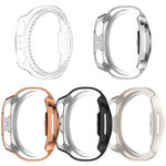 Single Row Diamond Half Coverage Hollow PC Watch Case, For Galaxy Watch 9 / 8 44mm, For Galaxy Watch 9 / 8 40mm