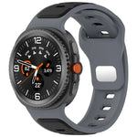 Reverse Buckle Two Color Silicone Watch Band, For Samsung Galaxy Watch8 / Watch8 Classic