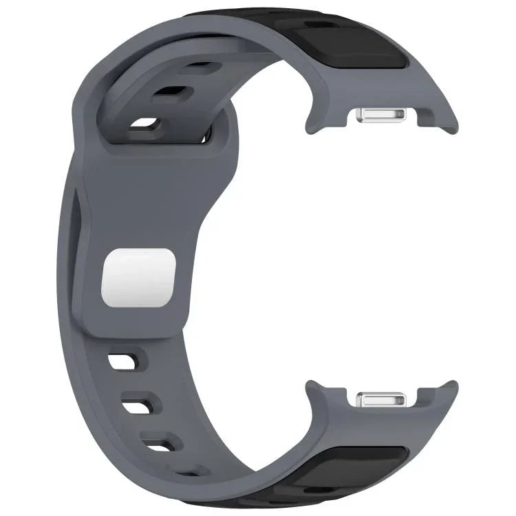 Reverse Buckle Two Color Silicone Watch Band, For Samsung Galaxy Watch8 / Watch8 Classic