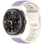 Reverse Buckle Two Color Silicone Watch Band, For Samsung Galaxy Watch8 / Watch8 Classic