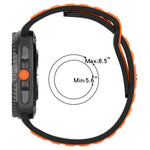 Reverse Buckle Two Color Silicone Watch Band, For Samsung Galaxy Watch8 / Watch8 Classic