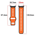 Reverse Buckle Two Color Silicone Watch Band, For Samsung Galaxy Watch8 / Watch8 Classic