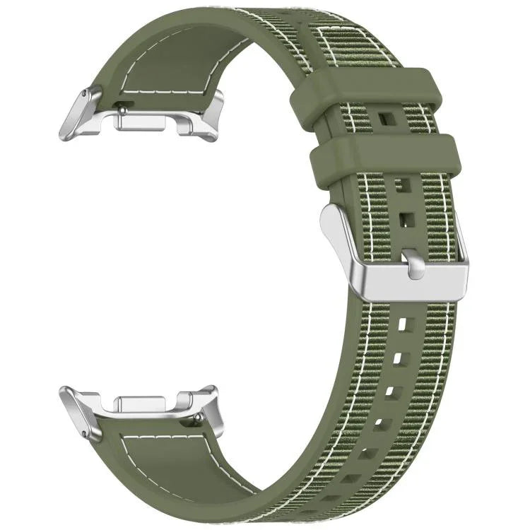 Hybrid Nylon Braid Silicone Watch Band, For Samsung Galaxy Watch8 / Watch8 Classic