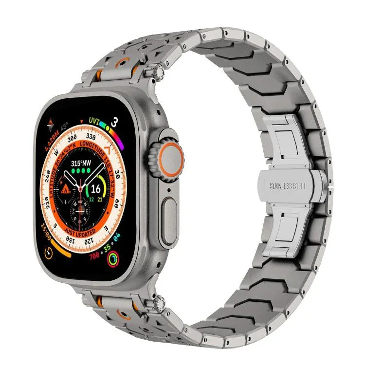 Octagonal Stainless Steel  Watch, For Apple Watch 46mm / 49mm / 45mm / 44mm