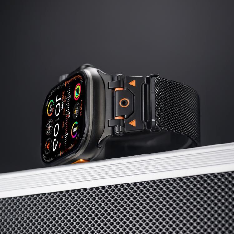 Milanese Steel Magnetic Watch Band, For Apple Watch 46mm / 49mm / 45mm / 44mm