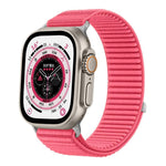 Woven Nylon Hook And Loop Fastener Metal Interface Watch Band, For Apple Watch 46mm / 49mm / 45mm / 44mm, For Apple Watch 42mm / 41mm / 40mm / 38mm