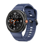 Wave Black Buckle Silicone Watch Band, For Samsung Galaxy Watch8 / Watch8 Classic
