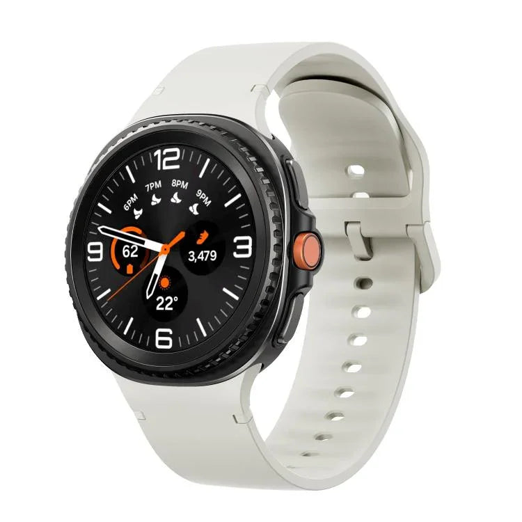 For Samsung Galaxy Watch8 / Watch8 Classic Solid Color Stitched Silicone Watch Band, S, M