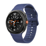 For Samsung Galaxy Watch8 / Watch8 Classic Solid Color Stitched Silicone Watch Band, S, M