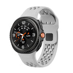 Hole Style Black Reverse Buckle Silicone Watch Band, For Samsung Galaxy Watch8 / Watch8 Classic