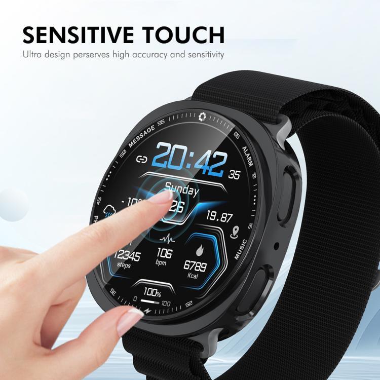 ENKAY Hat-Prince Full Coverage Electroplated Soft TPU Case with Screen Protection, For Samsung Galaxy Watch8 44mm, For Samsung Galaxy Watch8 40mm