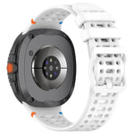 Eight-shaped Buckle Breathable Stitched Silicone Watch Band, For Samsung Galaxy Watch8 / Watch8 Classic