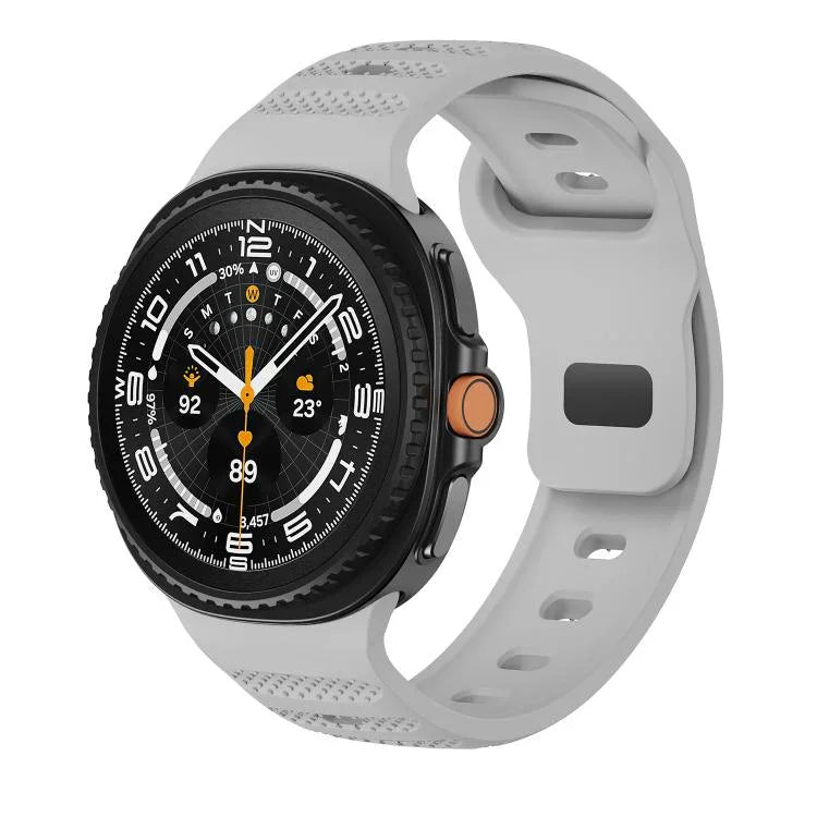 Dots Texture Black Buckle Silicone Watch Band, For Samsung Galaxy Watch8 / Watch8 Classic
