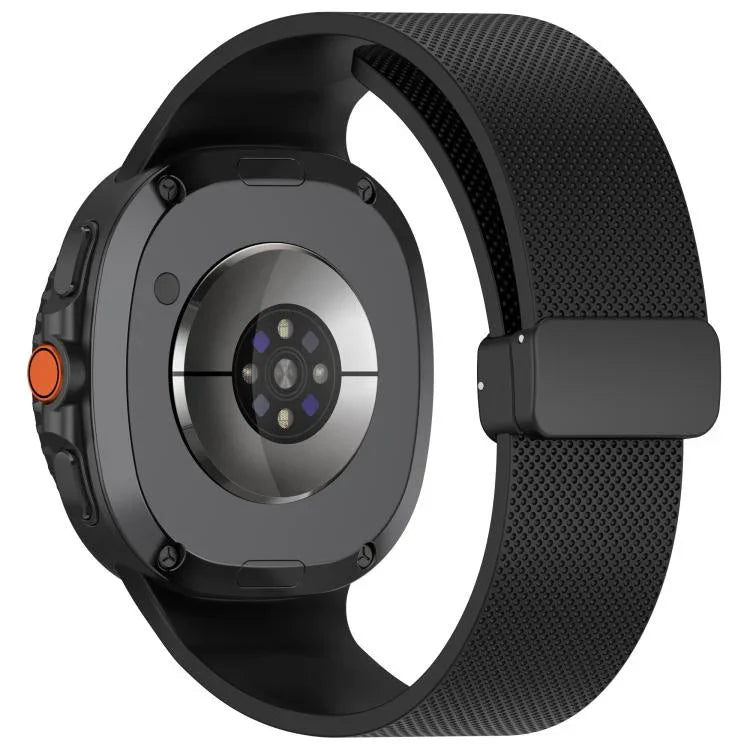 Small Plaid Texture Magnetic Buckle Silicone Watch Band, For Samsung Galaxy Watch8 / Watch8 Classic