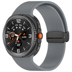 Small Plaid Texture Magnetic Buckle Silicone Watch Band, For Samsung Galaxy Watch8 / Watch8 Classic