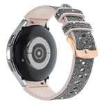 Glitter Silicone Hybrid Leather Watch Band, For Samsung Galaxy Watch 7 40 / 44mm