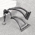 V-Shaped Diamond Zinc Alloy Watch Band, For Apple Watch 46mm / 49mm / 45mm / 44mm, For Apple Watch 42mm / 41mm / 40mm / 38mm