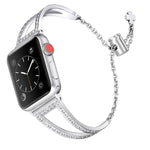V-Shaped Diamond Zinc Alloy Watch Band, For Apple Watch 46mm / 49mm / 45mm / 44mm, For Apple Watch 42mm / 41mm / 40mm / 38mm