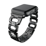 Square Diamond Zinc Alloy Watch Band, For Apple Watch 46mm / 49mm / 45mm / 44mm, For Apple Watch 42mm / 41mm / 40mm / 38mm