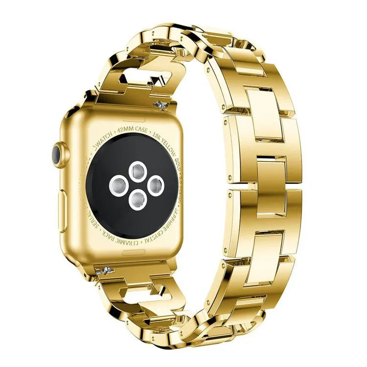 Square Diamond Zinc Alloy Watch Band, For Apple Watch 46mm / 49mm / 45mm / 44mm, For Apple Watch 42mm / 41mm / 40mm / 38mm