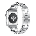 Square Diamond Zinc Alloy Watch Band, For Apple Watch 46mm / 49mm / 45mm / 44mm, For Apple Watch 42mm / 41mm / 40mm / 38mm