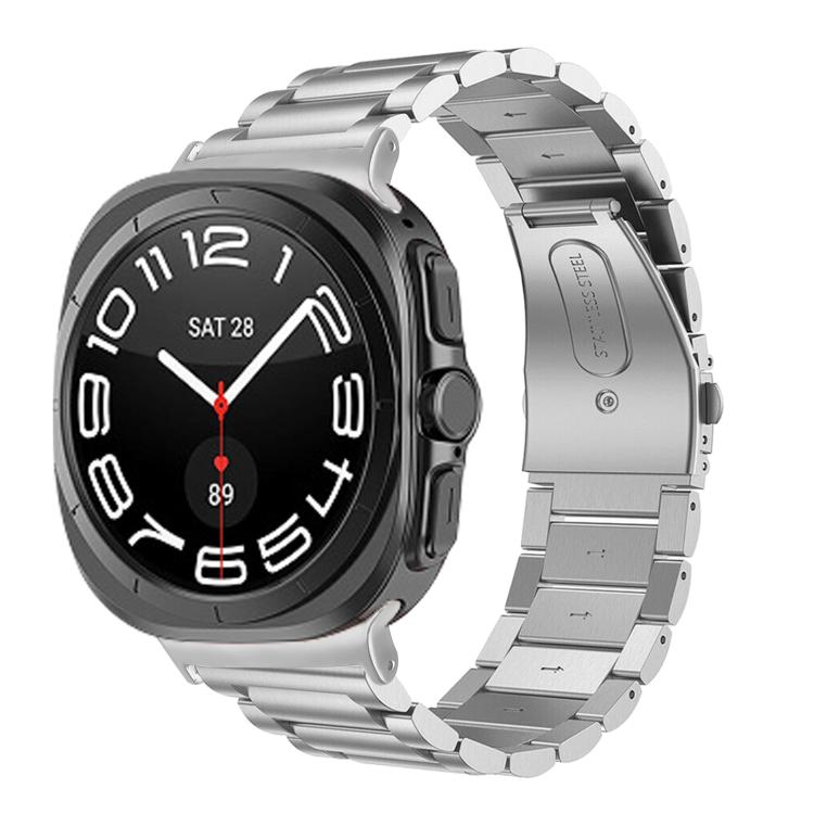 Three Beads Stainless Steel Watch Band, For Samsung Galaxy Watch Ultra 47mm / Ultra 2025