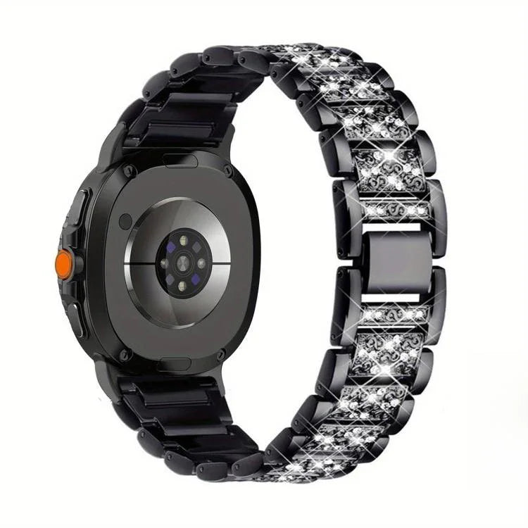 Triple Beads Diamond Metal Watch Band, For Samsung Galaxy Watch8 / Watch8 Classic