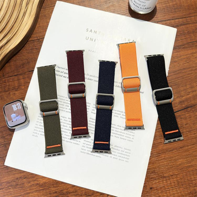 Watchman Mechanical Buckle Nylon Watch Band, For Apple Watch 46mm / 49mm / 45mm / 44mm, For Apple Watch 42mm / 41mm / 40mm / 38mm