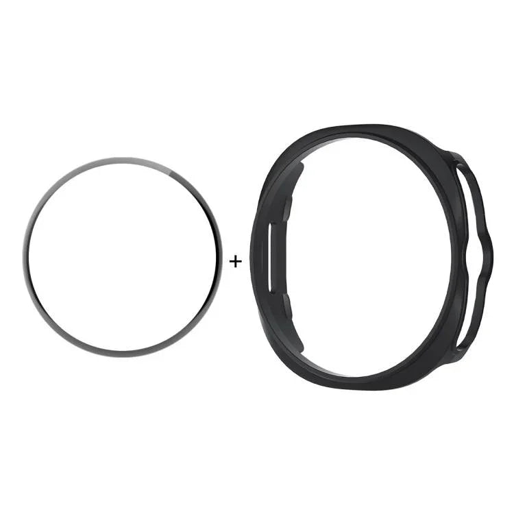 ENKAY Hat-Prince  2 in 1 Solid Color PC Watch Cover with Full Coverage PMMA Soft Film, For Samsung Galaxy Watch8 Classic 46mm