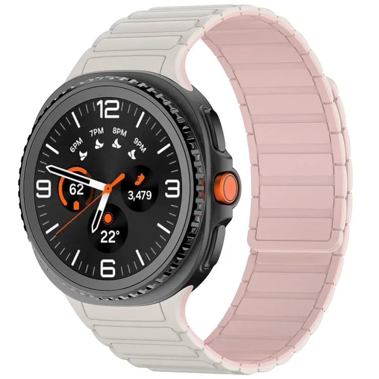 Tri-beads Magnetic Silicone Watch Band, For Samsung Galaxy Watch8 / Watch8 Classic