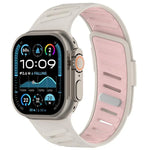 Oblique Buckle Breathable Two-Color Silicone Watch Band, For Apple Watch 46mm / 49mm / 45mm / 44mm