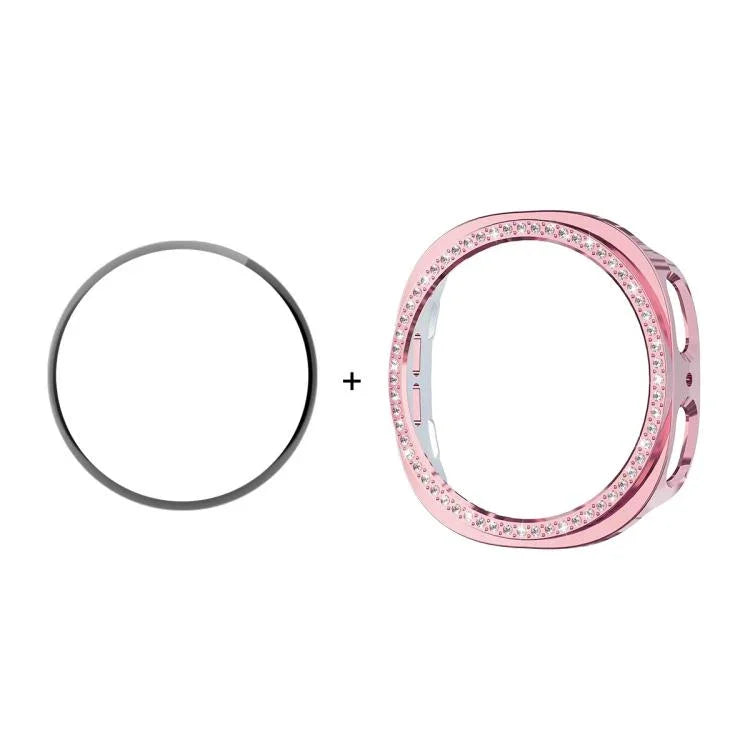 ENKAY Hat-Prince Diamond PC Watch Cover with Full Coverage PMMA Soft Film, For Samsung Galaxy Watch8 44mm, For Samsung Galaxy Watch8 40mm