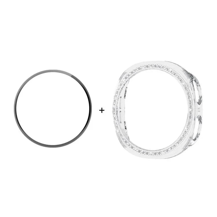 ENKAY Hat-Prince Diamond PC Watch Cover with Full Coverage PMMA Soft Film, For Samsung Galaxy Watch8 44mm, For Samsung Galaxy Watch8 40mm